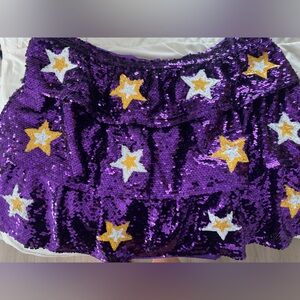 Purple sparkly star skirt